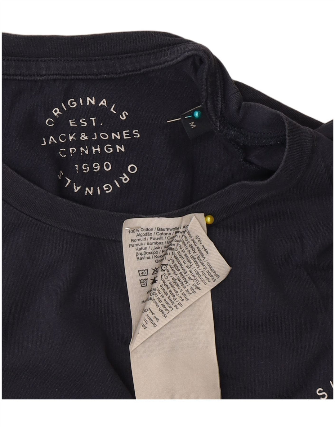 Camiseta Jack & Jones Hombre Top Medium Azul Marino Algodón