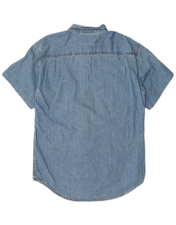 Levi's Hombre Camisa Vaquera De Manga Corta Algodón Azul Medio