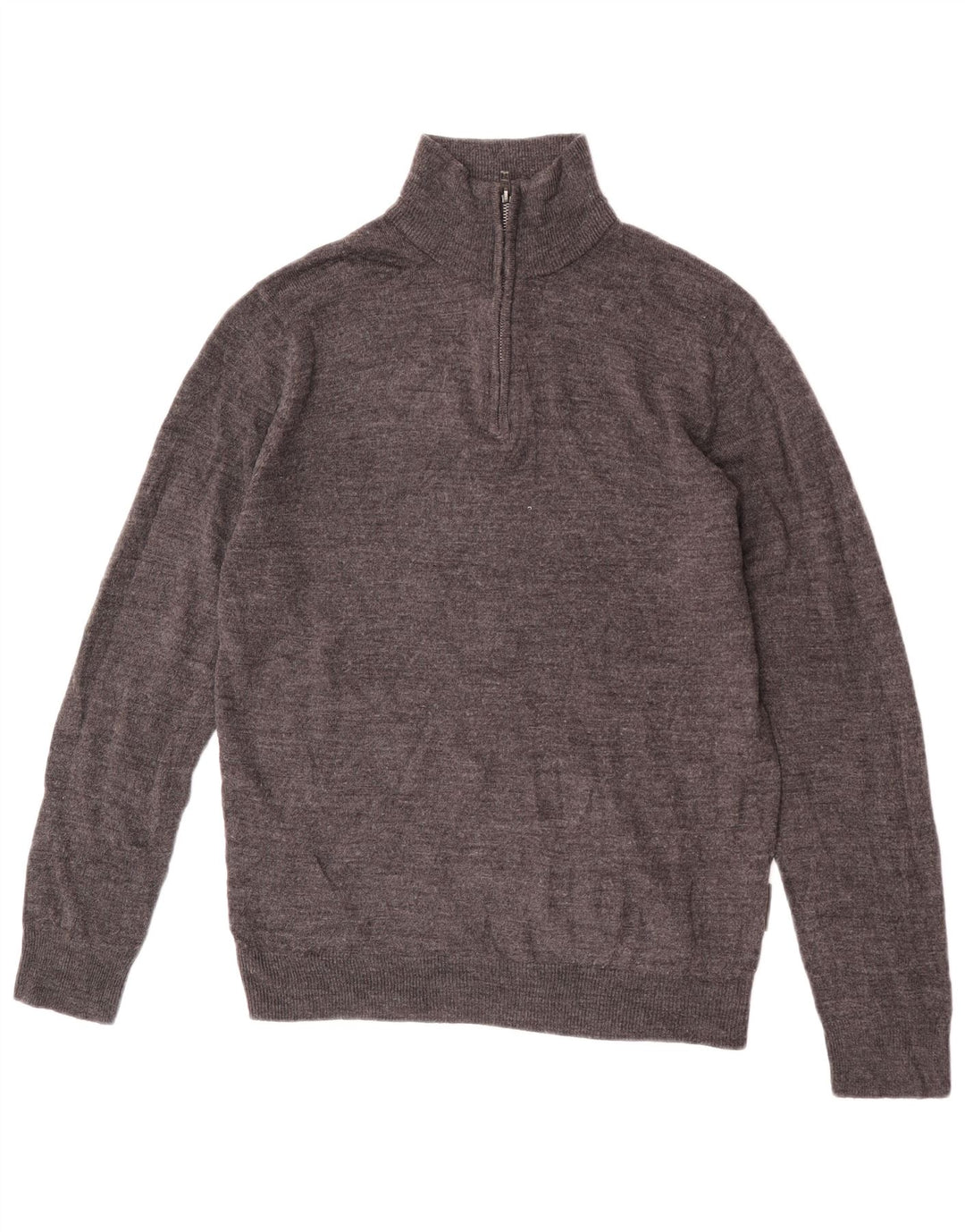 French Connection Jersey De Cuello Con Cremallera Para Hombre Acrílico Moteado Gris Grande