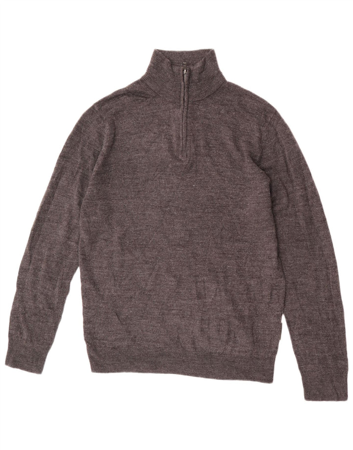 French Connection Jersey De Cuello Con Cremallera Para Hombre Acrílico Moteado Gris Grande