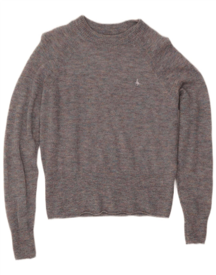 JACK WILLS Suéter tipo jersey con cuello barco para mujer, Reino Unido 10, pequeño, gris moteado