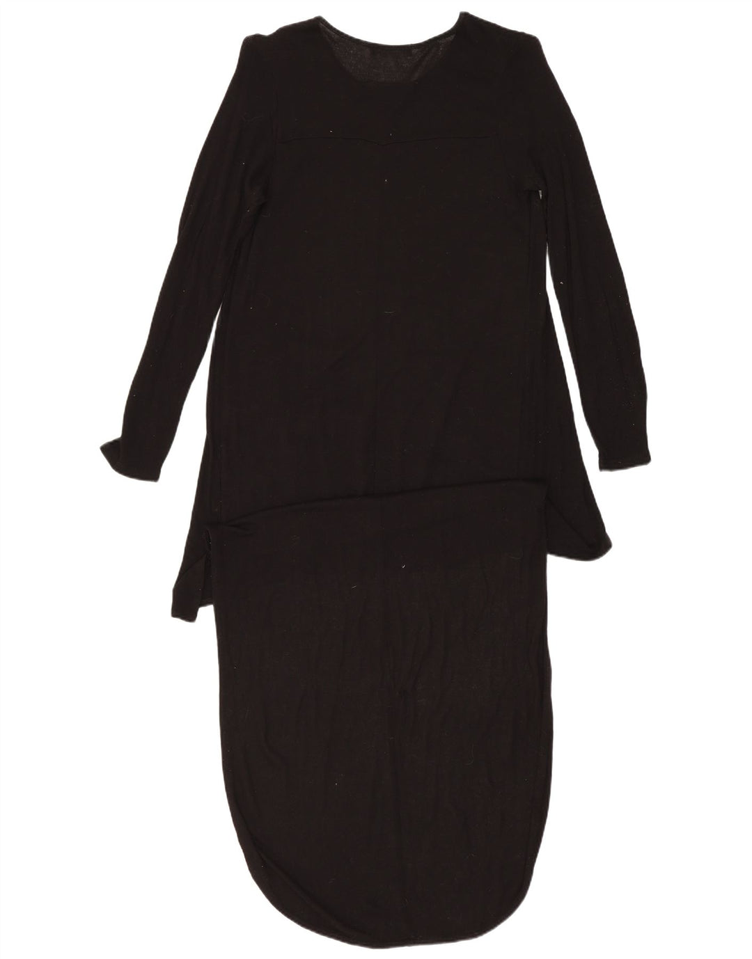 Zara Mujer Maxi Vestido De Manga Larga UK 40 Small Negro