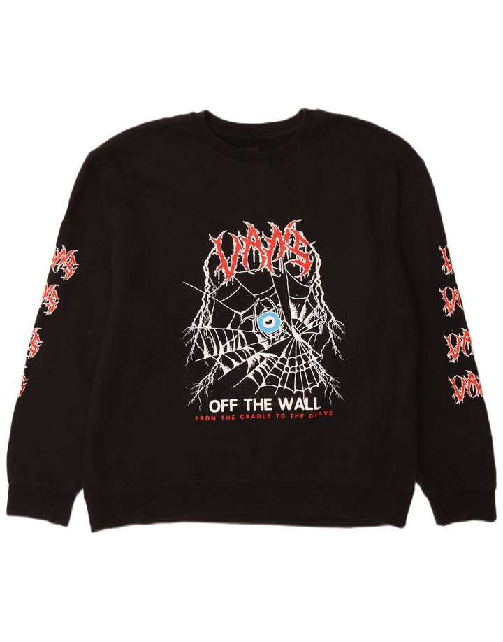 Vans Hombre Relaxed Graphic Sudadera Jumper XL Algodón Negro