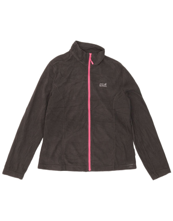 Jack Wolfskin Chaqueta polar para mujer UK 40/40 Grande Poliéster negro