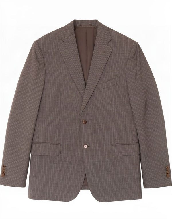 Massimo Dutti Chaqueta Blazer De 2 Botones Para Hombre EU 58 2XL Lana Gris A Rayas