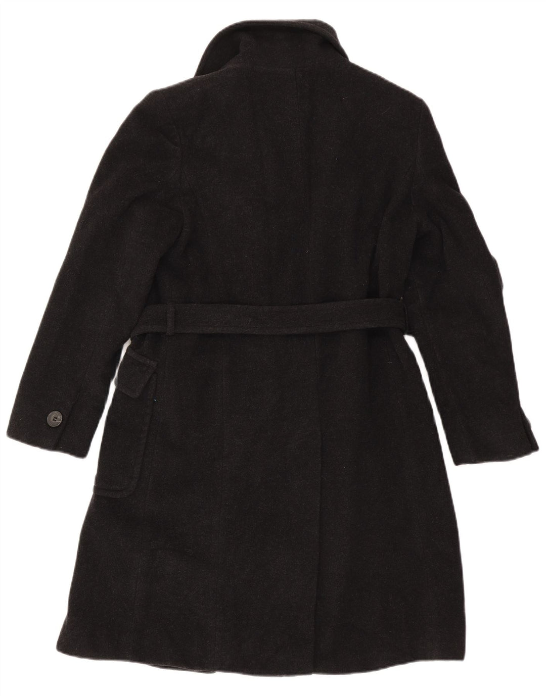 Max & Co. Abrigo extragrande con doble botonadura para mujer UK 10 Small Lana negra
