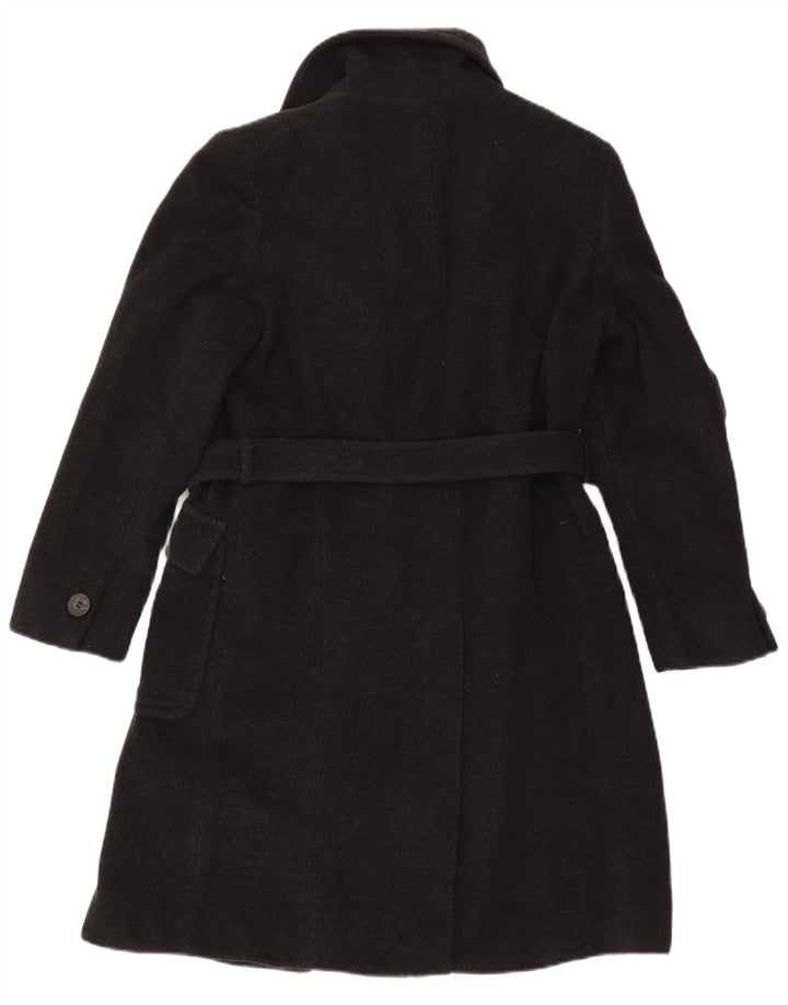 Max & Co. Abrigo extragrande con doble botonadura para mujer UK 10 Small Lana negra