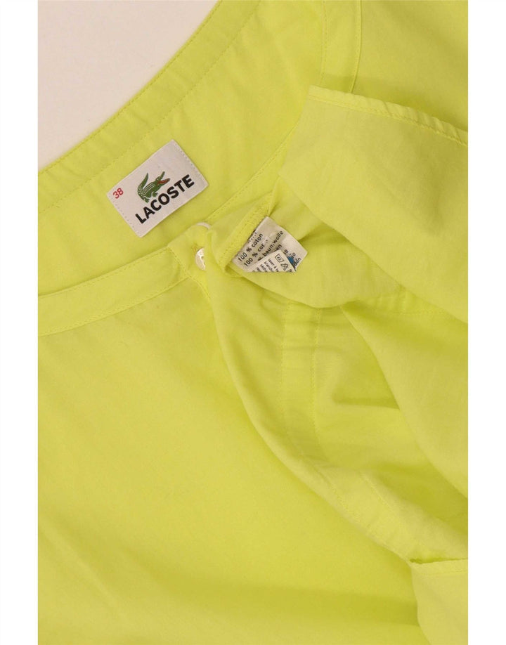 Lacoste Túnica de manga 3/4 para mujer talla 38 Algodón amarillo mediano