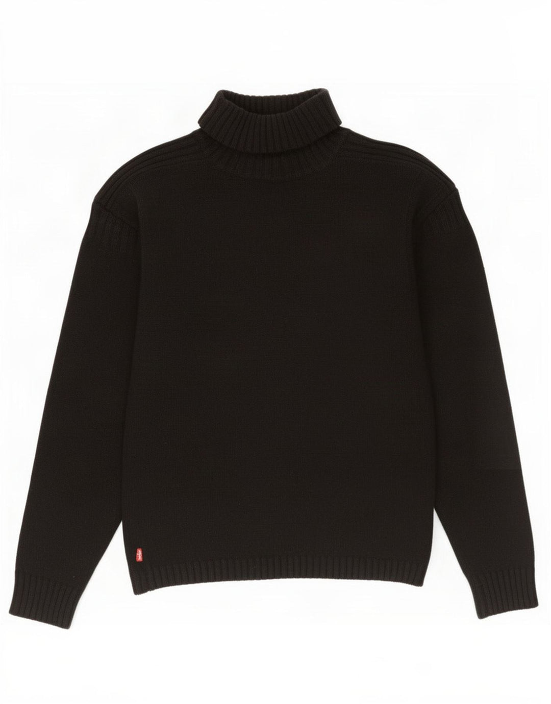 Levi's Suéter tipo jersey con cuello vuelto para mujer Reino Unido 44 Mediano Lana de cordero negra