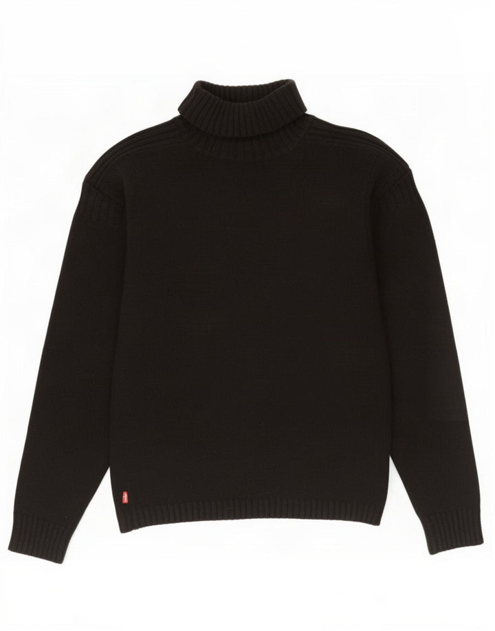 Levi's Suéter tipo jersey con cuello vuelto para mujer Reino Unido 44 Mediano Lana de cordero negra