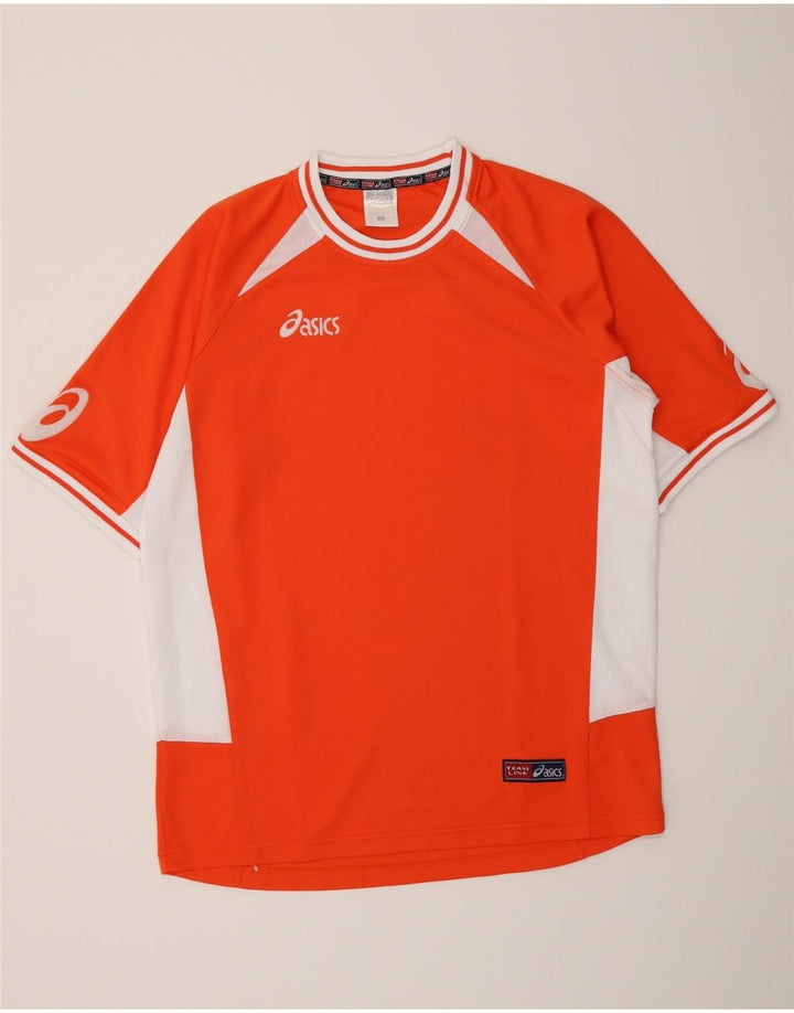 Asics - Camiseta gráfica para hombre, talla grande, color naranja, poliéster