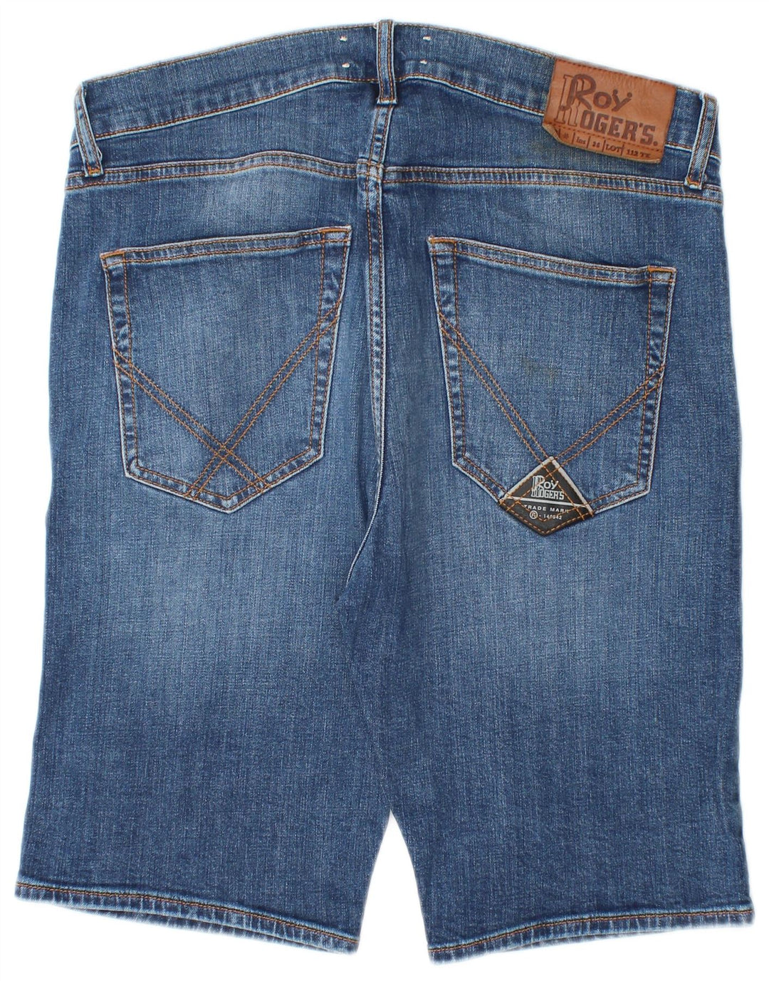 Roy Rogers Pantalones cortos de mezclilla para hombre W34 Algodón azul grande