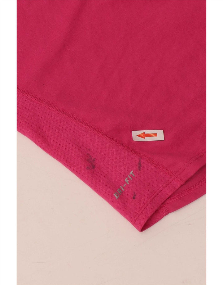 Nike Camiseta Dri Fit para Mujer UK 40 Poliéster Rosa Mediano