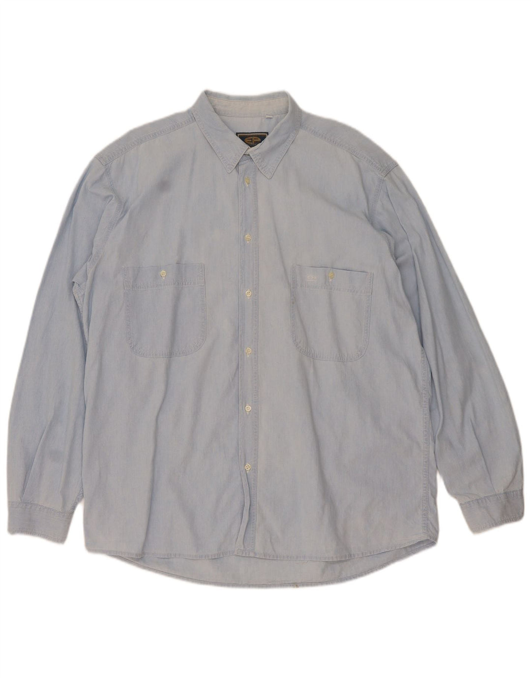 Camisa VINTAGE Hombre XL Algodón Azul