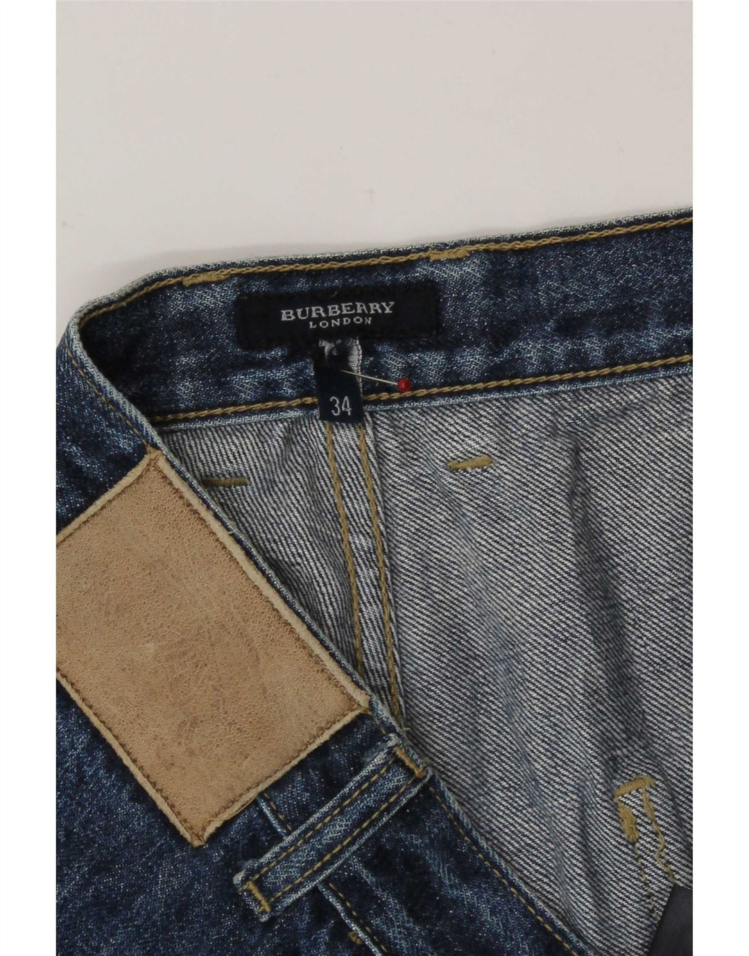 Burberry Vaqueros rectos para hombre W34 L29 Azul