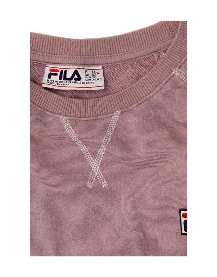 FILA Womens Sweatshirt Jumper IT 52/54 2XL Purple Vintage Fila and Second-Hand Fila from Messina Hembry 
