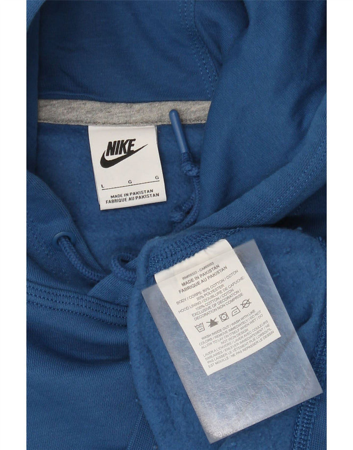 Nike Jersey con capucha para hombre, talla grande, algodón azul
