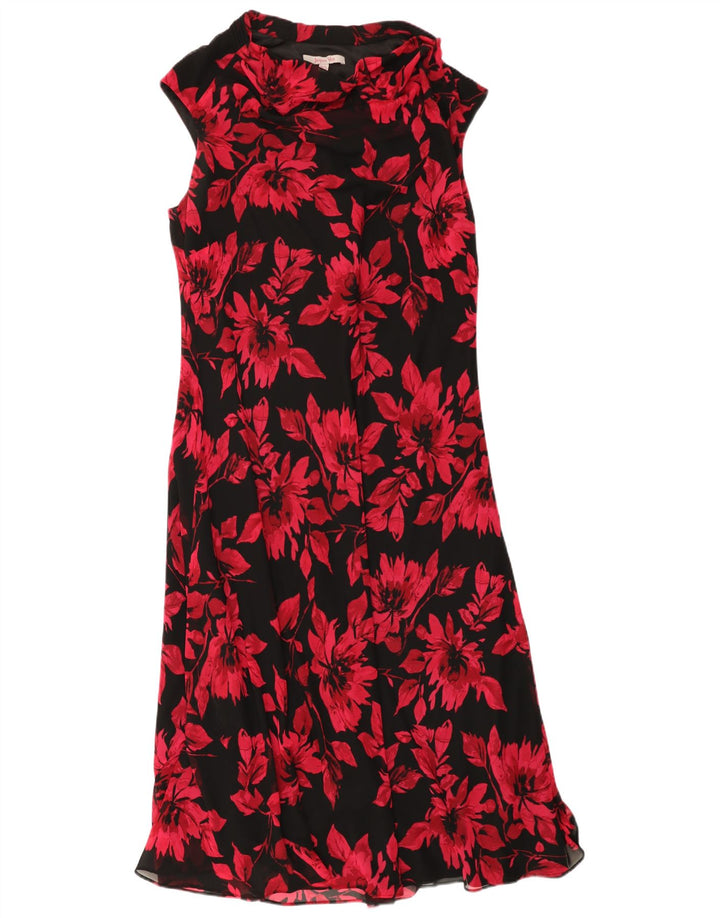 JACQUES VERT Vestido largo sin mangas para mujer UK 20 2XL Negro Floral