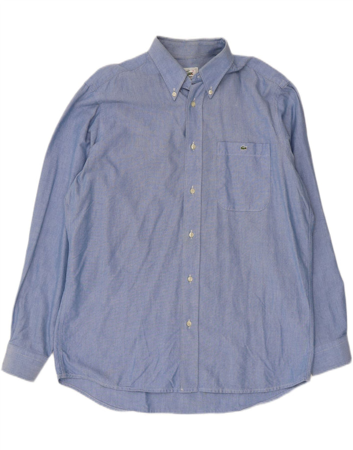 Camisa Lacoste Hombre Talla 40 Algodón Azul Medio