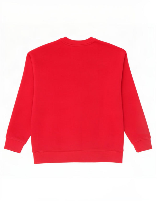 Adidas - Sudadera de gran tamaño con gráfico para mujer, talla 10, algodón rosa pequeño