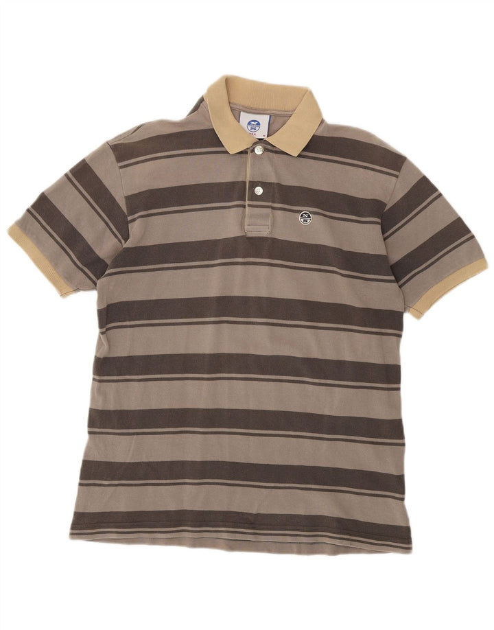 NORTH SAILS Polo para hombre de algodón a rayas gris medio