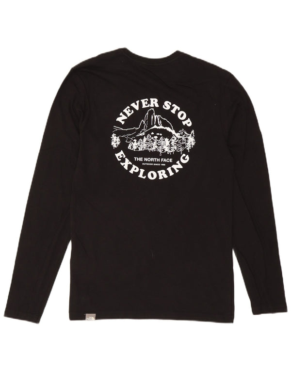 The North Face Hombre Graphic Top Manga Larga XS Algodón Negro