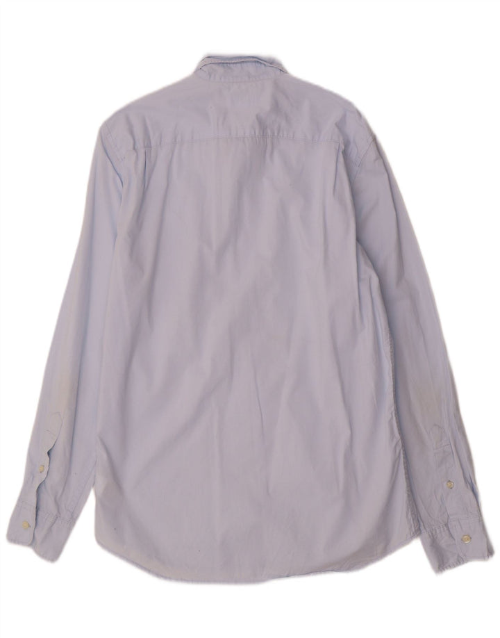 Camisa Gap Slim Fit De Algodón Azul Medio |