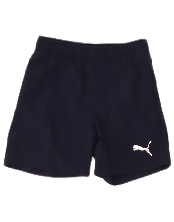 Puma Pantalón Corto Deportivo Niño 7-8 Años Azul Marino Poliéster