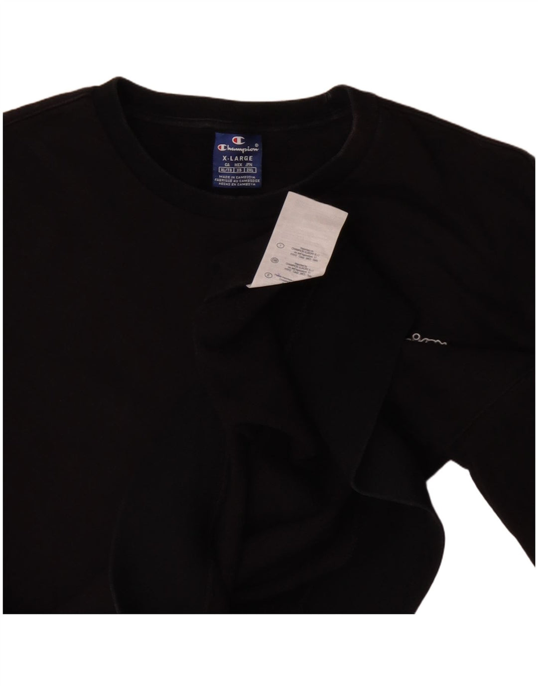 Champion Sudadera Jumper XL Negro Algodón Hombre