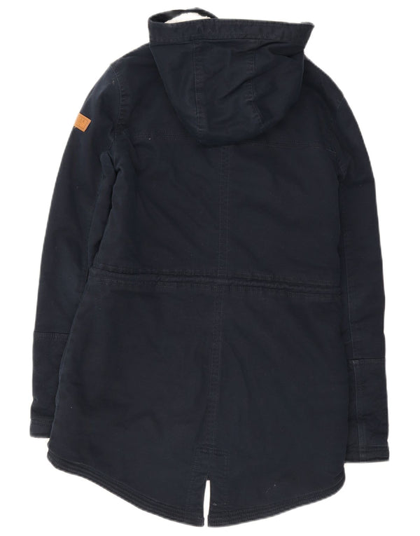 Hollister Chaqueta Parka Sherpa con Capucha para Mujer Reino Unido 6 XS Algodón Azul Marino