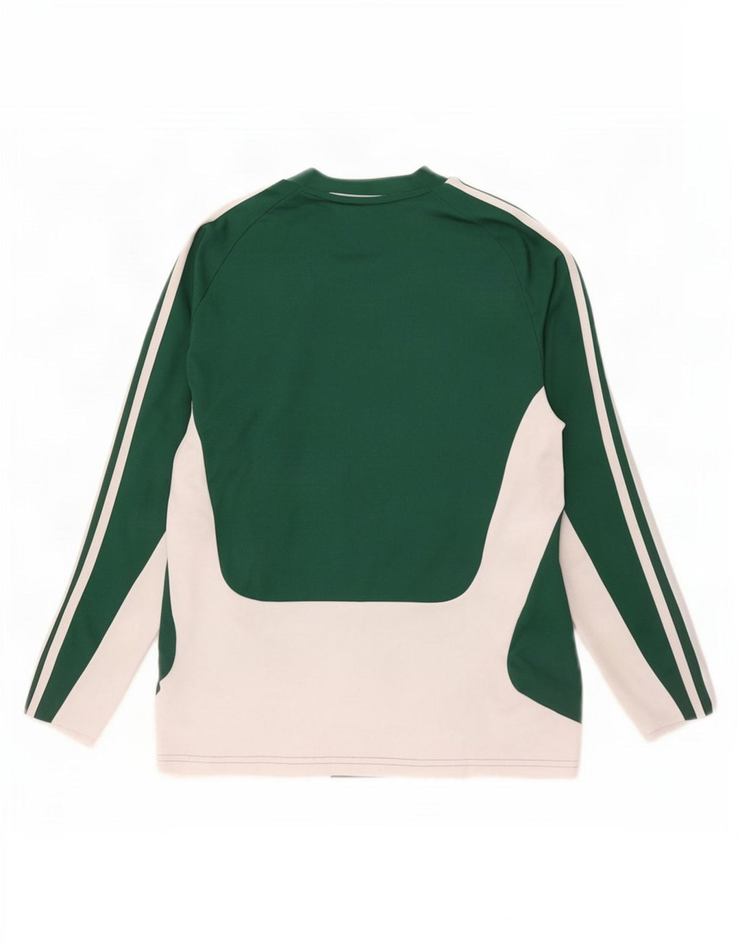Adidas Hombre Climalite Top Manga Larga Pequeño Verde Colorblock Poliéster