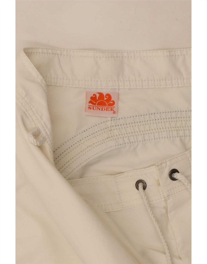 Sundek - Bañador para hombre, talla grande, color blanco