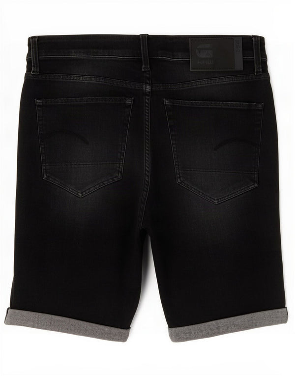 G-Star Mens 3301 Slim Denim Shorts W34 Grande Gris Algodón