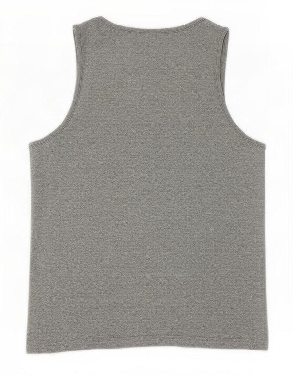 Puma Hombre Gráfico Chaleco Top Pequeño Algodón Gris