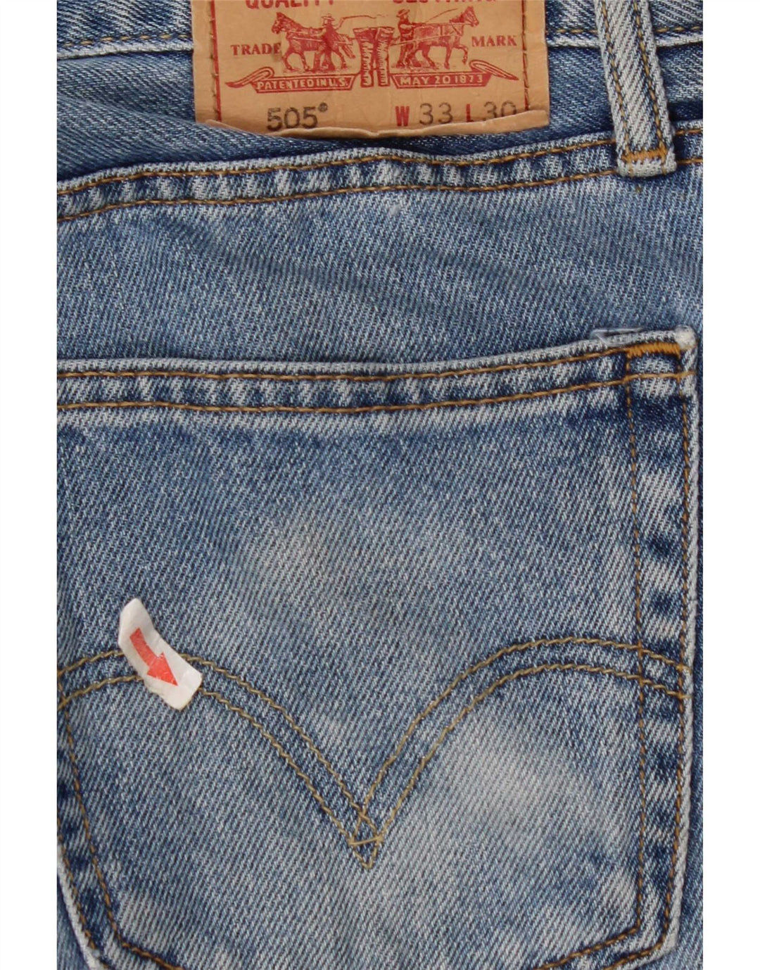 Levi's Jeans rectos 505 para hombre W33 L30 Algodón azul