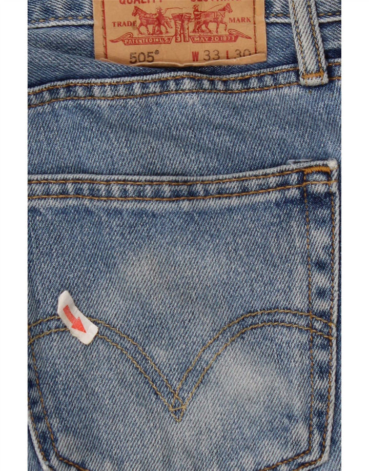 Levi's Jeans rectos 505 para hombre W33 L30 Algodón azul