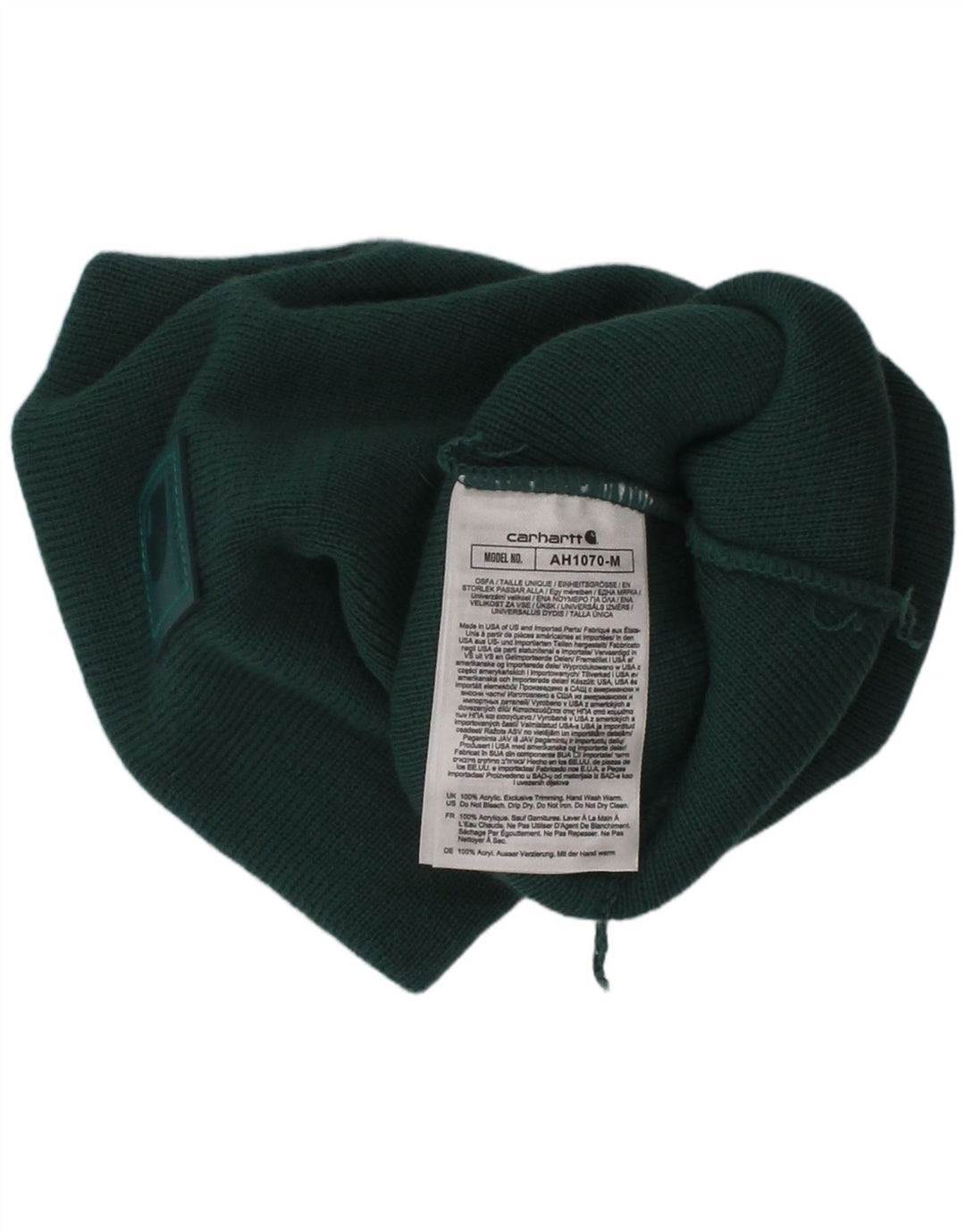 Gorro Carhartt para hombre, talla única, acrílico verde
