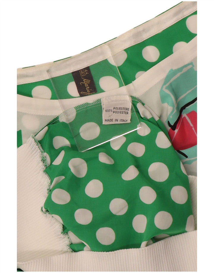 Mario Pucci Cecconi Blusa gráfica para mujer Top IT 44 Lunares blancos medianos