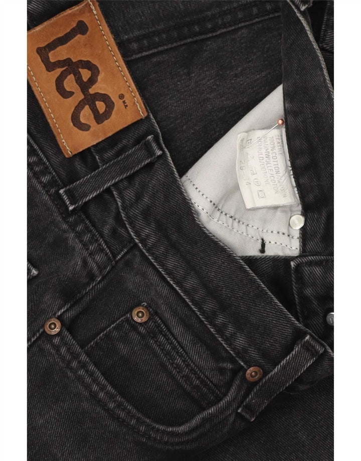 Vaqueros Rectos Lee Mujer W29 L34 Algodón Negro