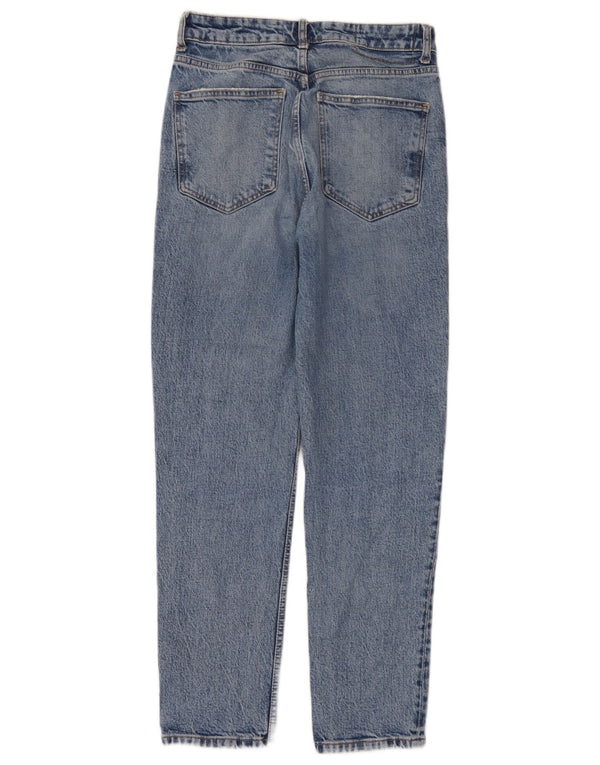 Zara Vaqueros Cónicos Para Mujer EU 36 XS W26 L28 Algodón Azul