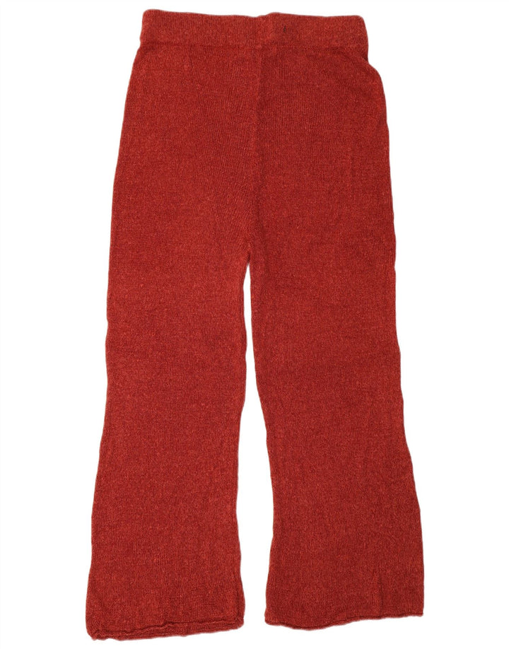 Zara Mujer Pantalón Corto De Punto Mediano W28 L24 Lino Rojo