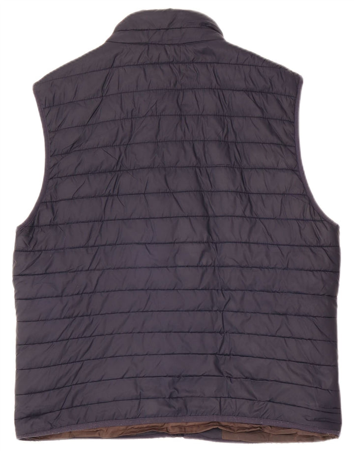 Zara Mens Chaleco Acolchado Reino Unido 40 Grande Azul Marino Poliéster