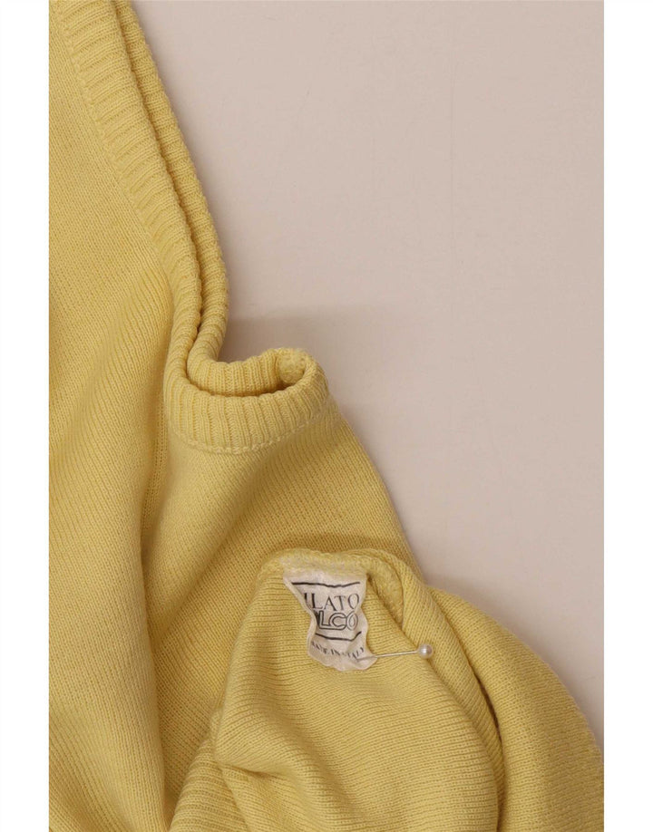Vintage Hombres Chaleco Tank Top Medio Amarillo