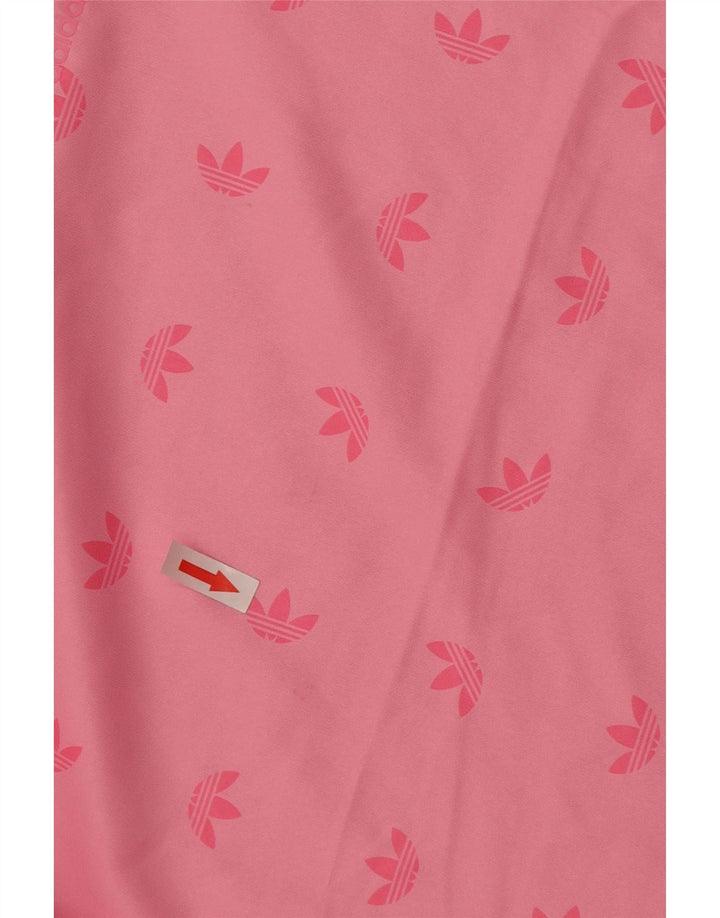 Adidas Mujer Gráfico Top Manga Larga UK 10 Pequeño Poliéster Rosa