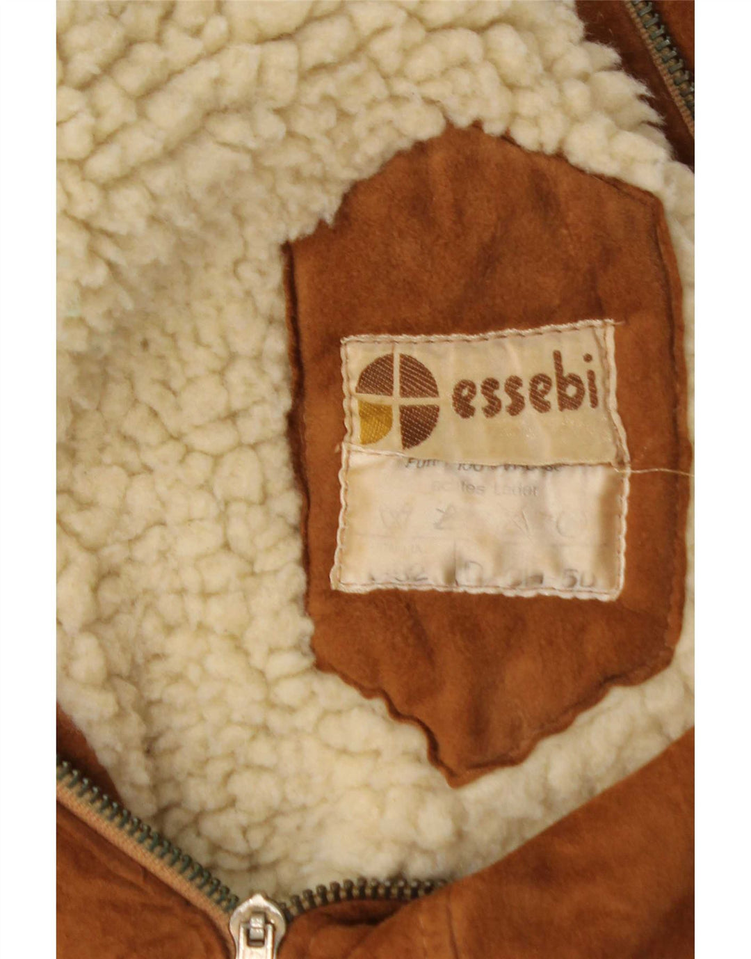 Essebi Chaqueta bomber de ante para hombre IT 52 XL Cuero beige