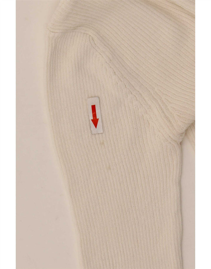 Zara Mujer Top De Un Hombro Manga Larga UK 8 Small Blanco