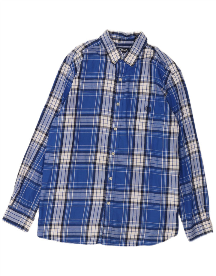 Chaps Camisa de franela para hombre XL Algodón a cuadros azules