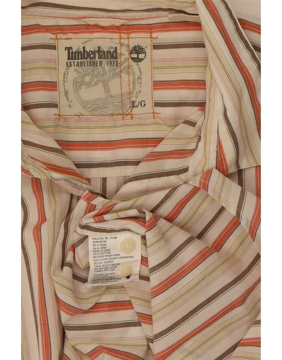Camisa Timberland Hombre Grande Algodón A Rayas Multicolor
