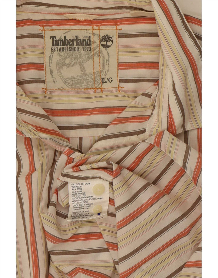Camisa Timberland Hombre Grande Algodón A Rayas Multicolor