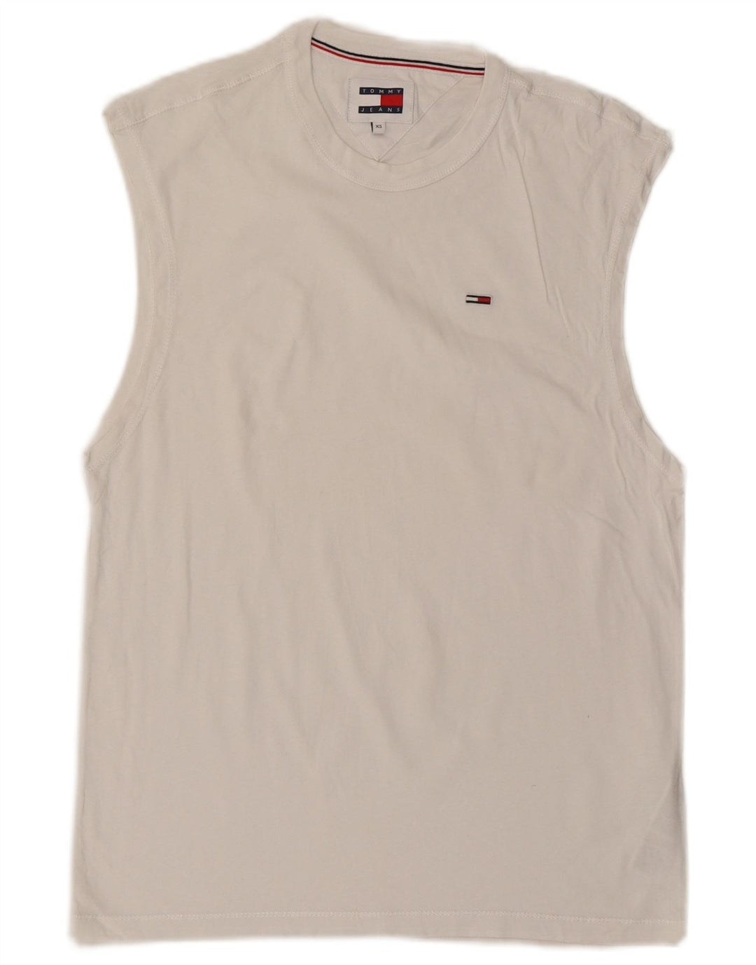 Tommy Hilfiger Camiseta sin mangas para hombre XS Algodón blanco